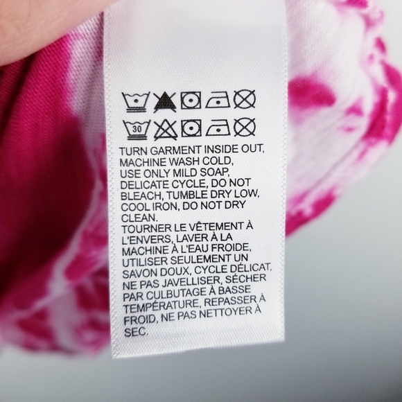 Lucky Brand Tie-Dye Twist-Front Short Sleeve Top NWT - Picture 11 of 12